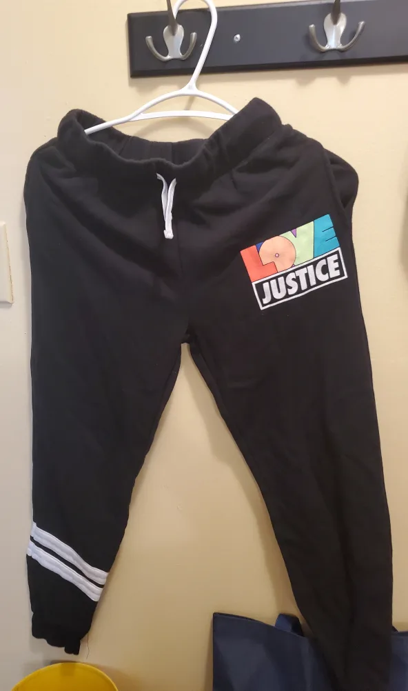 Justice Black Joggers - Size L (12/14) thumbnail
