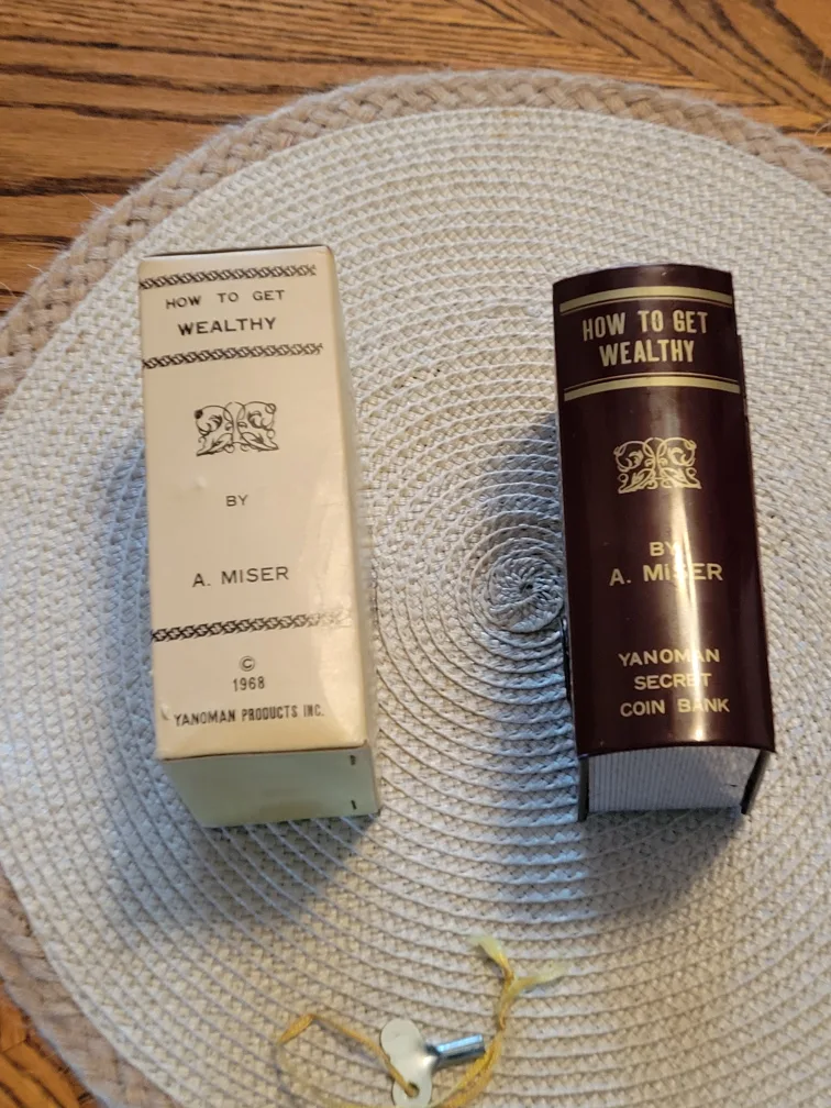 Rare.Antique Japanese Wind Up Toy Coin Bank - How to Get Wealthy image indicator(5)