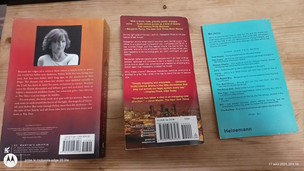 3 Novels: Nora Roberts, John Grisham, Joan Tate image indicator(2)