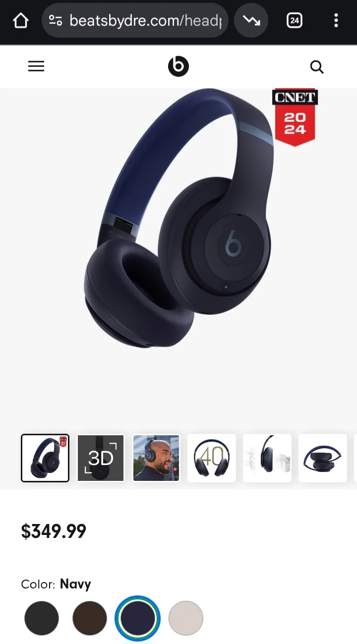 Beats Studio Pro Wireless Noise Cancelling Headphones - Navy image indicator(10)