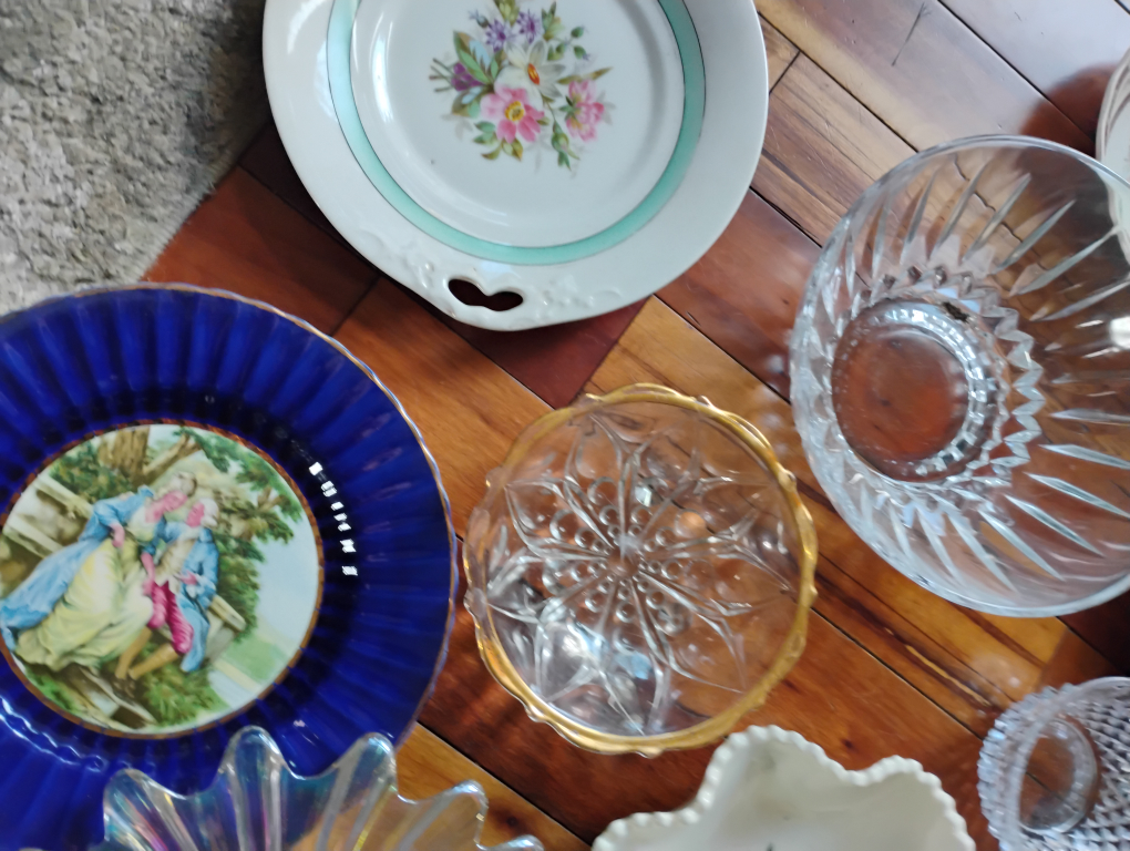 Vintage Decorative Plates and Bowls crystal cut glass - photo 3