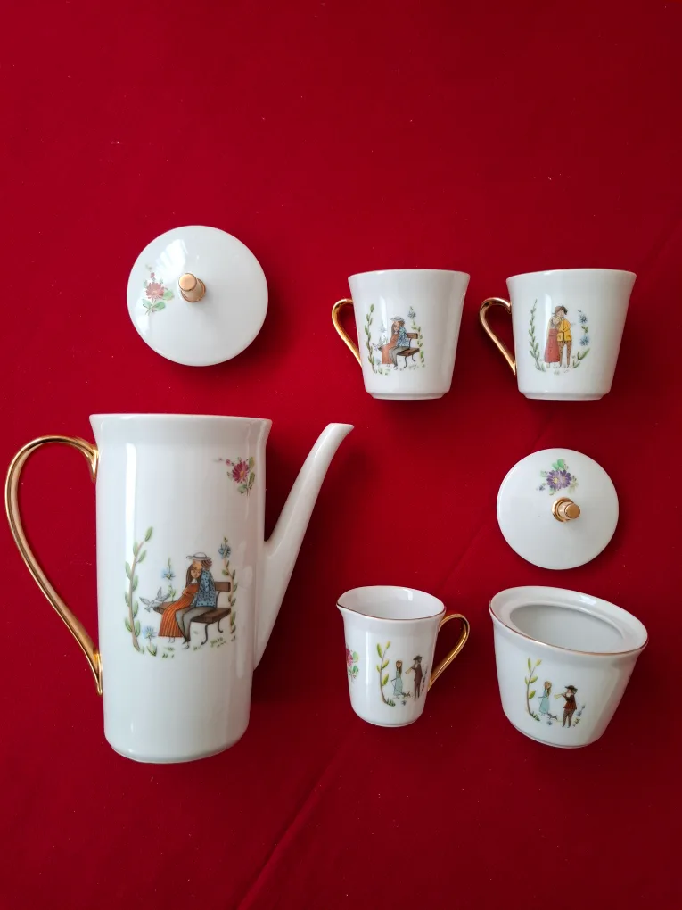Vintage Italian Porcelain Coffee Set thumbnail