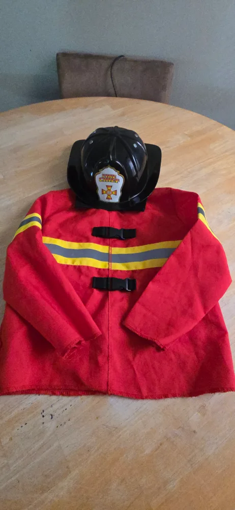 kids fire Chief Costume with Hat 4-6 years thumbnail