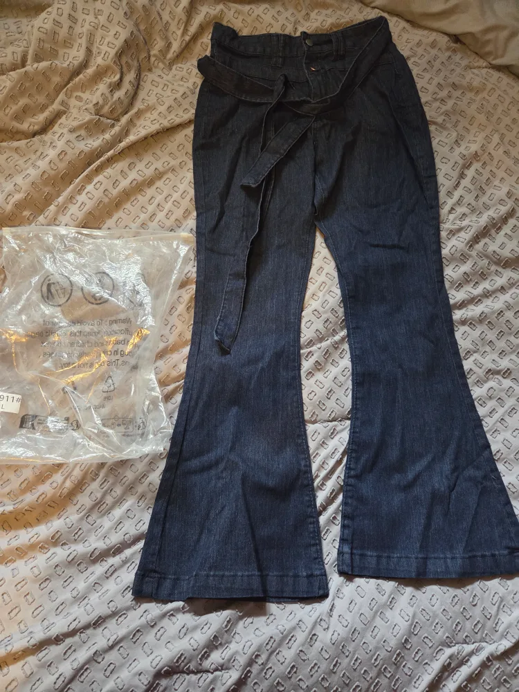 Flare Jeans with Tie - Size L thumbnail