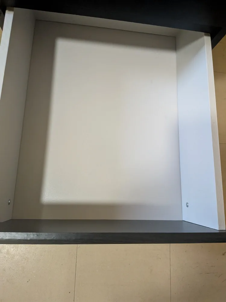 Black 3 drawer dresser/ nightstand image indicator(4)