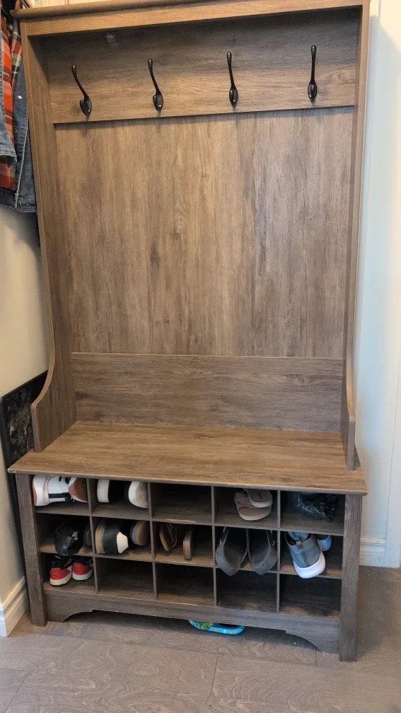 Hall Tree with Bench & Shoe Storage thumbnail