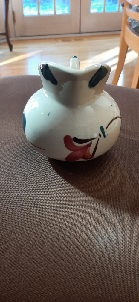 Vintage Purinton Slip Ware Pottery Leaves Flower Pitcher - photo 2
