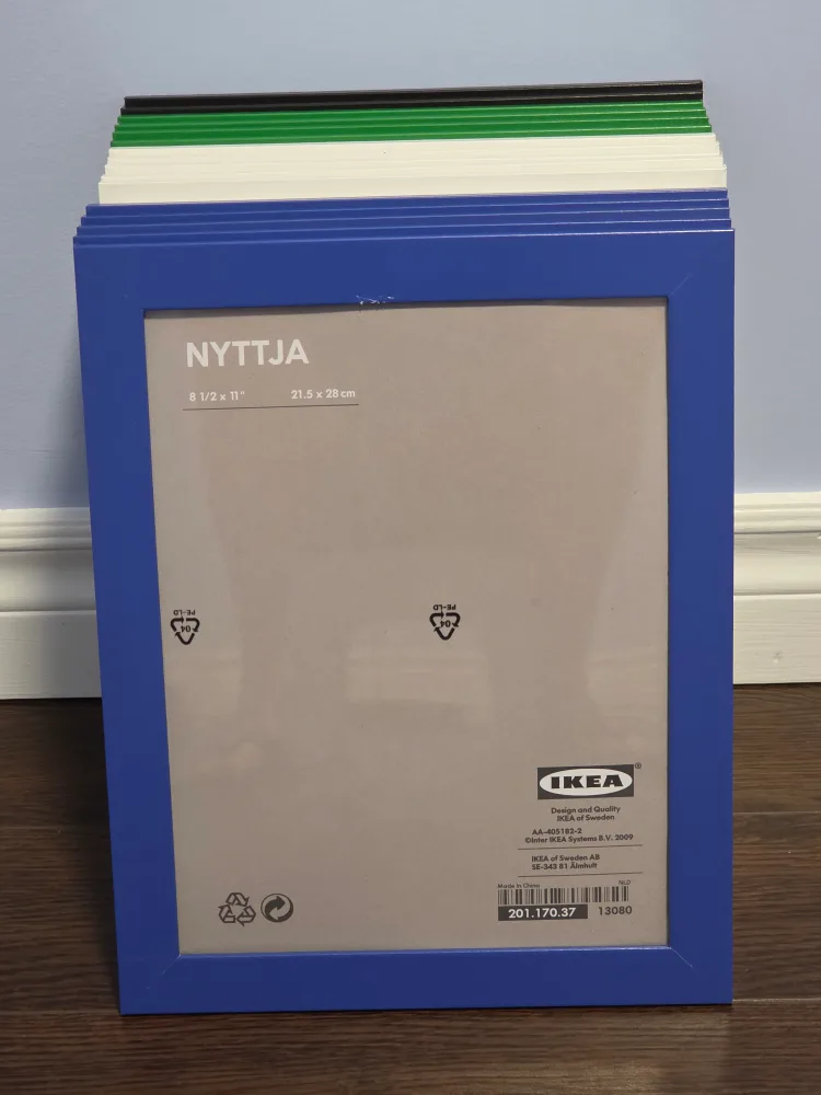 IKEA NYTTJA Picture Frames (Multicoloured, 8 1/2 x 11 inches) thumbnail