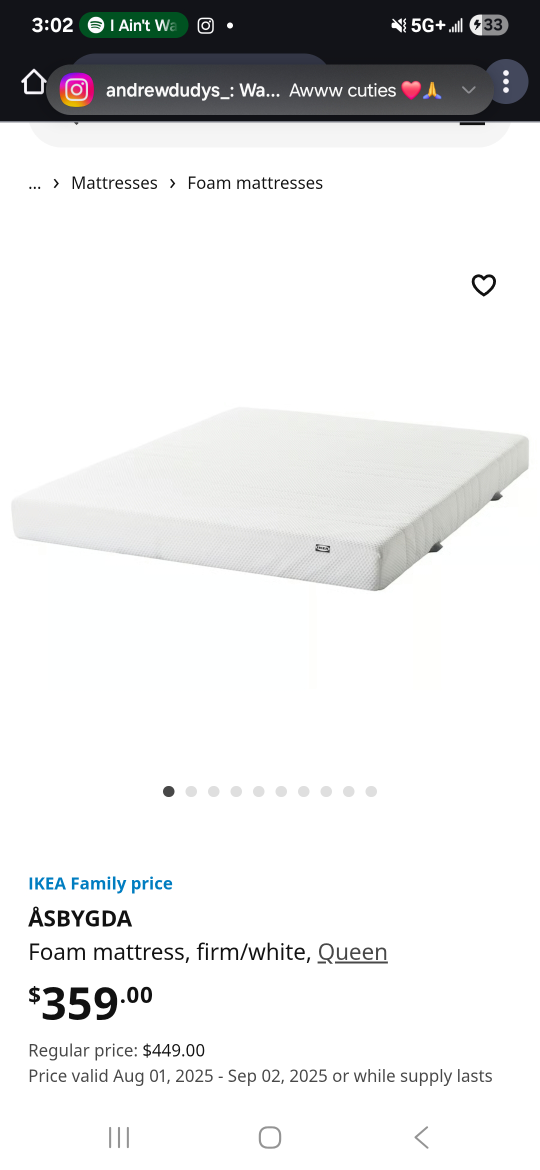 *BRAND NEW* IKEA Åsbygda Queen Foam Mattress - White - photo 2