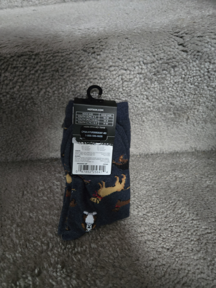 Hotsocks Kids Dog Pattern Socks, Size 4-7 - photo 2