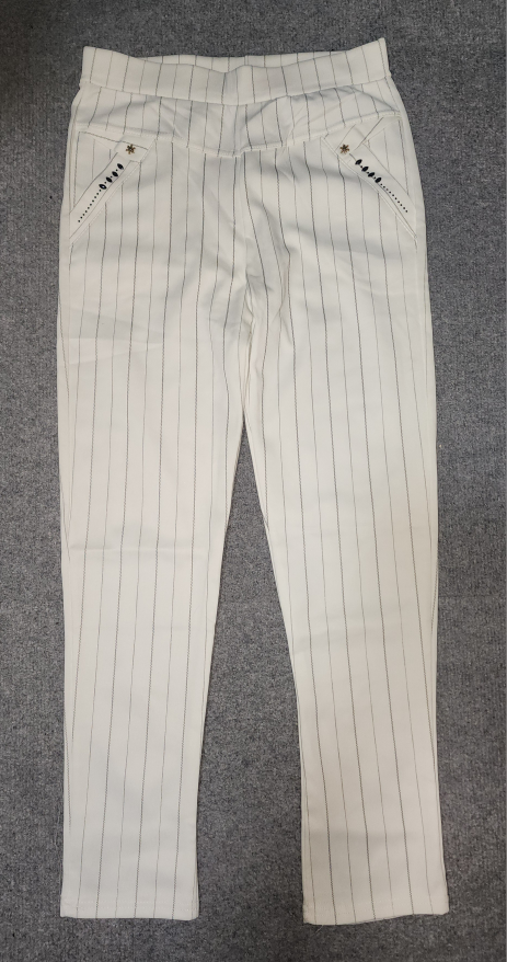 Striped White Pants