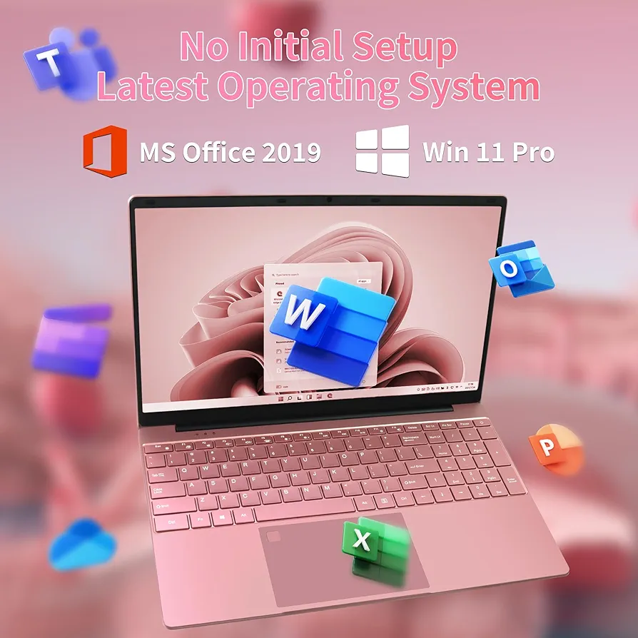 New Svikou Notebook, Pink, Win 11 Pro, and MS Office 2019 - photo 2