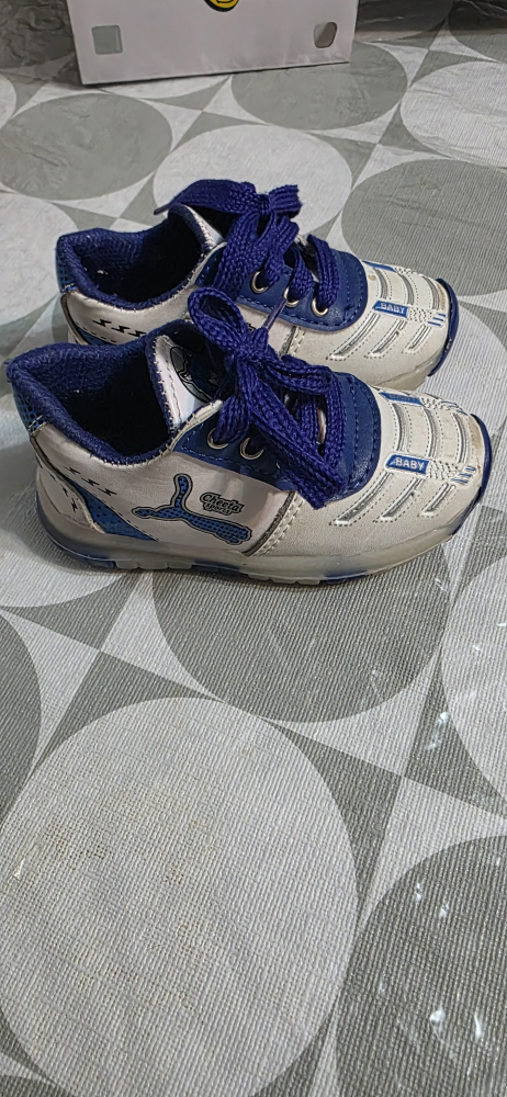 Baby Shoes - White and Blue - photo 2