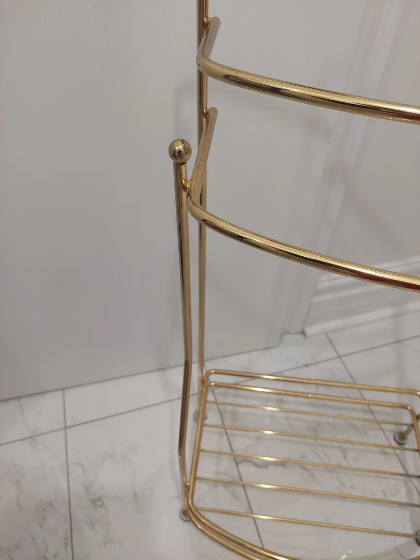 Gold-tone Metal Towel Rack image indicator(8)