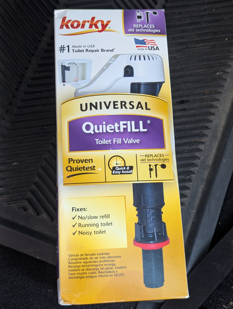 Korky Universal QuietFILL Toilet Fill Valve - New