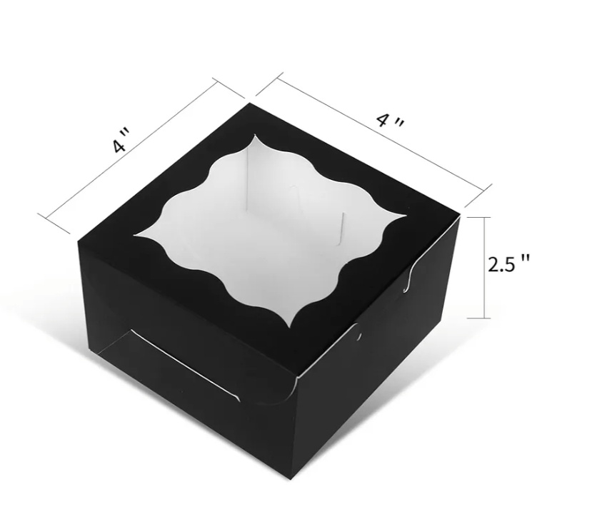 100 Dessert Boxes - Black - 4x4x2.5 inch - photo 2