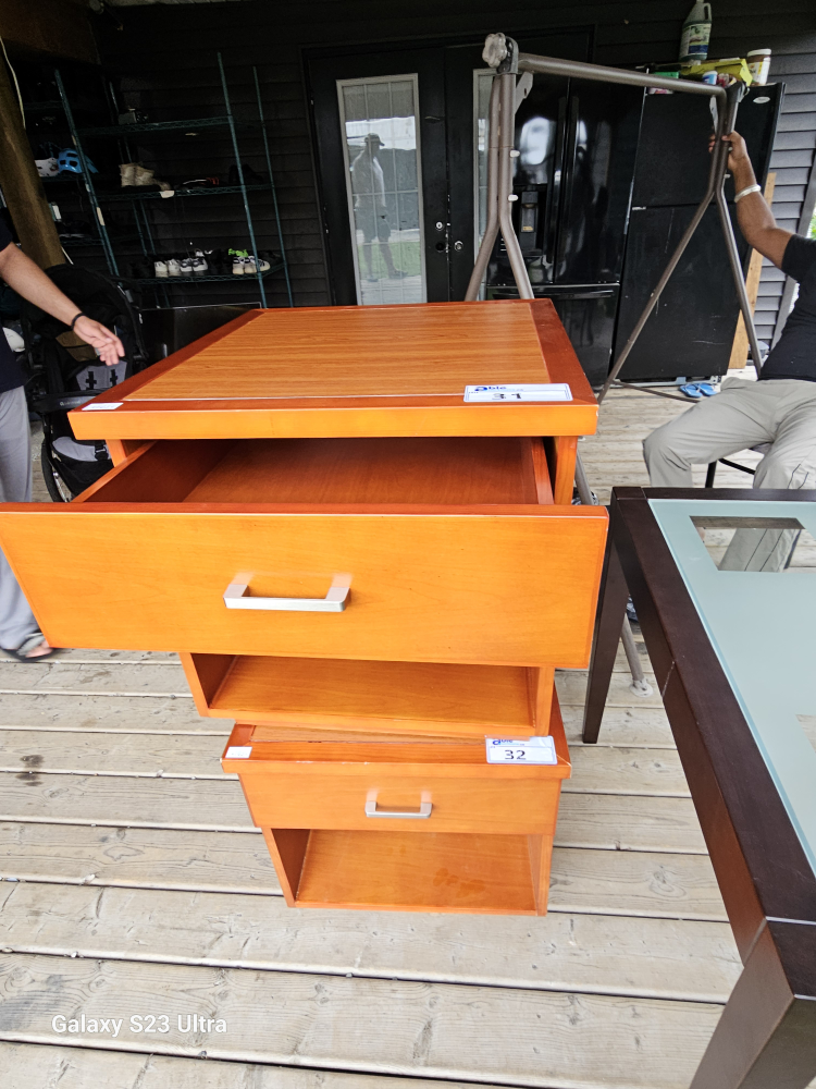 Wooden 3-Drawer Side Table
