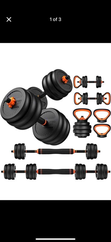 Adjustable Dumbbell and Kettlebell Set