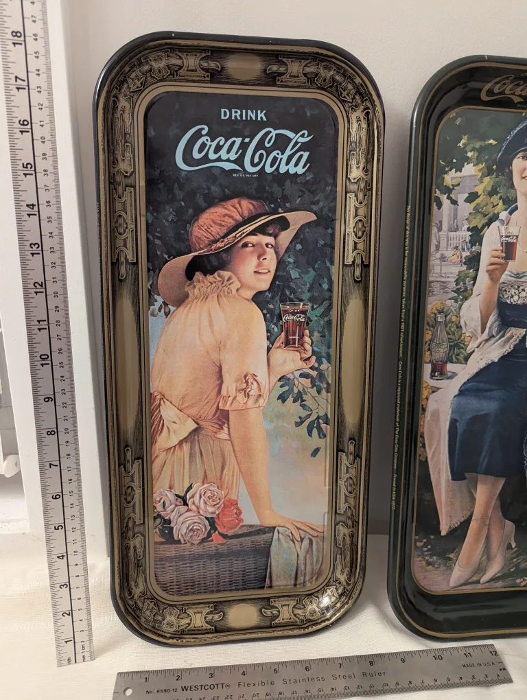 Vintage 1970s  Coca-Cola long Serving Trays image indicator(3)