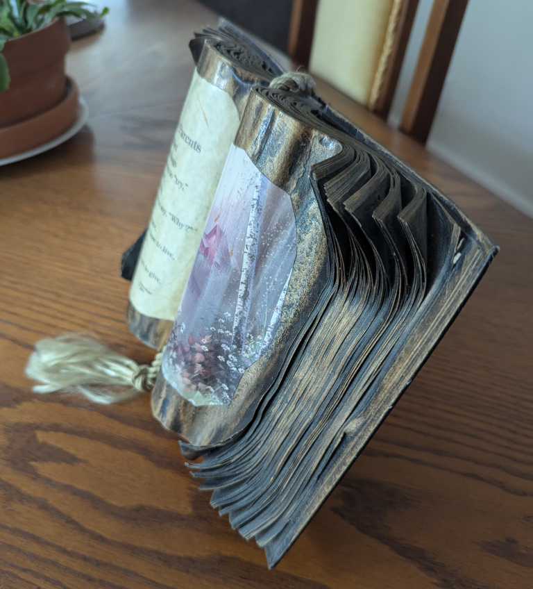 Wooden Book Sculpture - "To My Parents" - photo 3