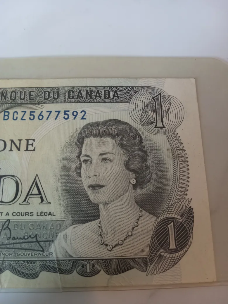 Vintage 1973 Bank of Canada One Dollar Bill image indicator(5)