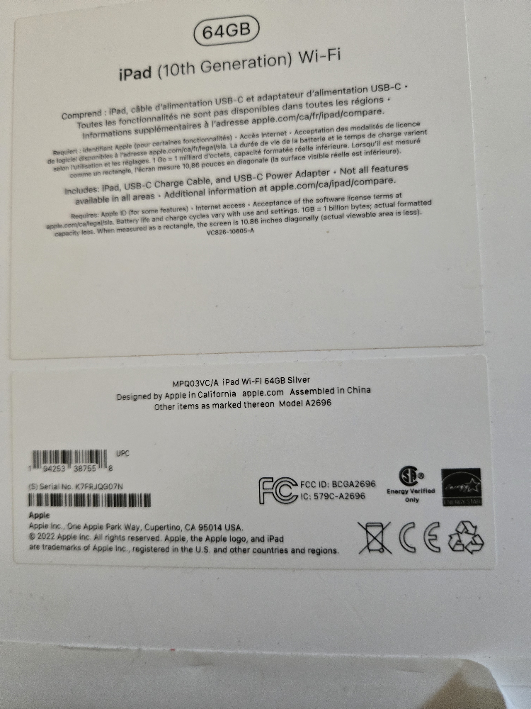Apple iPad 10th Gen 64GB Wi-Fi Silver - photo 3