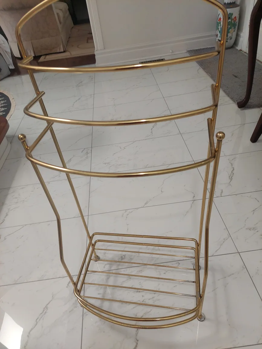 Gold-tone Metal Towel Rack image indicator(3)