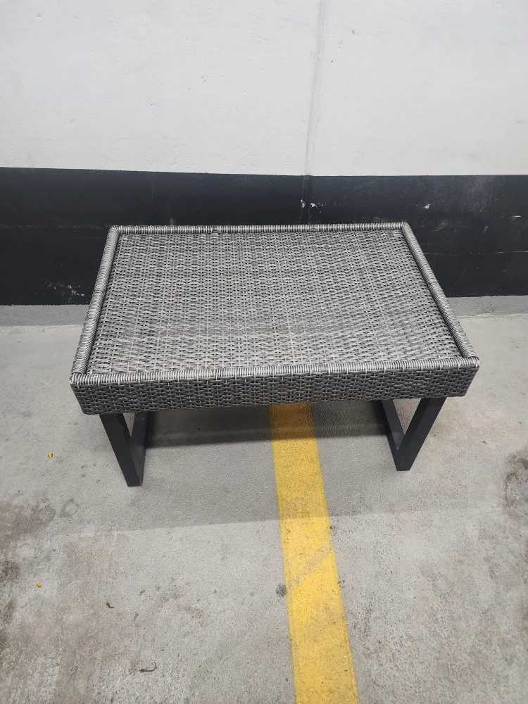 Wicker Outdoor Ottoman/Side Table image indicator(2)