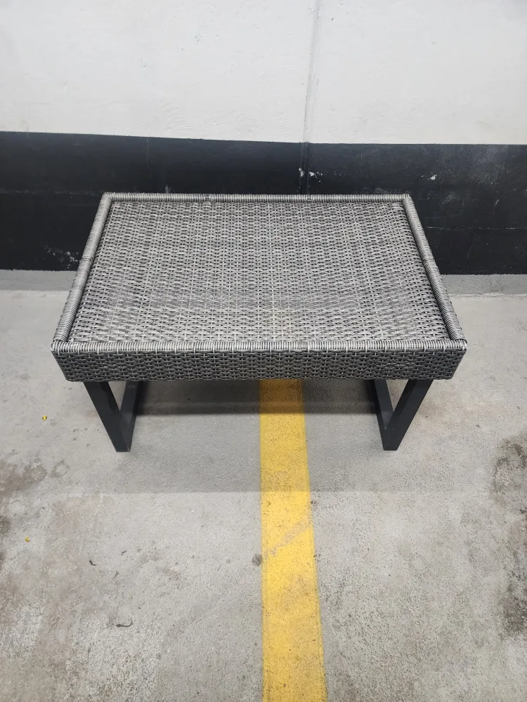 Wicker Outdoor Ottoman/Side Table image indicator(3)