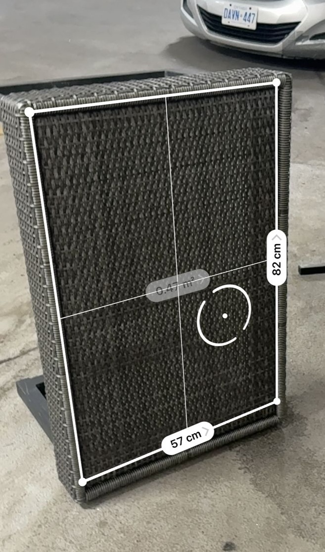 Wicker Outdoor Ottoman/Side Table - photo 5