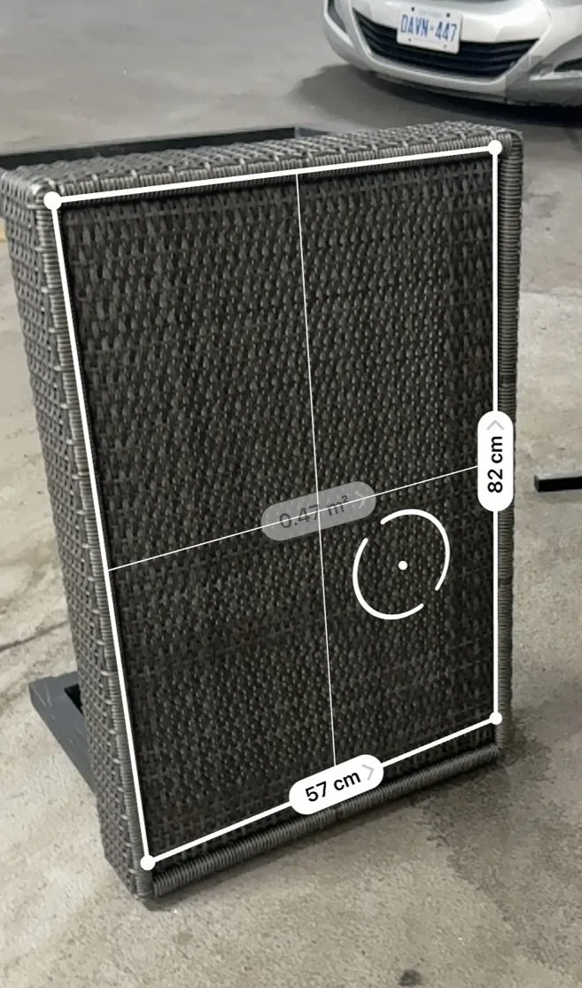 Wicker Outdoor Ottoman/Side Table image indicator(5)