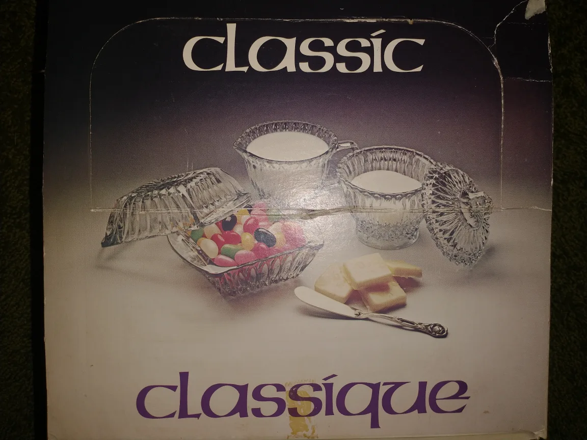 Vintage 5 Piece Classic Table Set (sugar, butter, cream set) thumbnail
