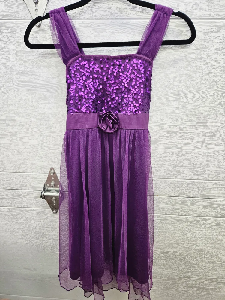 George Purple Sequin Dress - Size 14 thumbnail