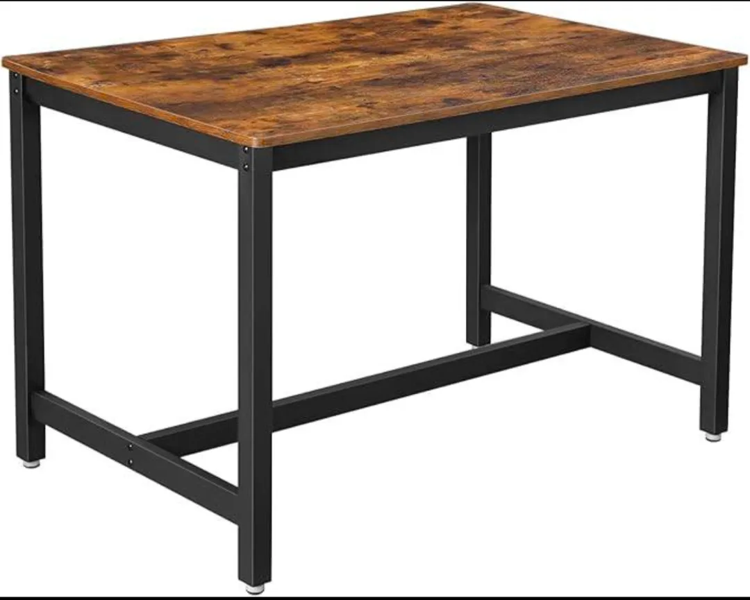 Dining Table with Black Metal Frame thumbnail