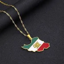 Iran Map Pendant Necklace thumbnail