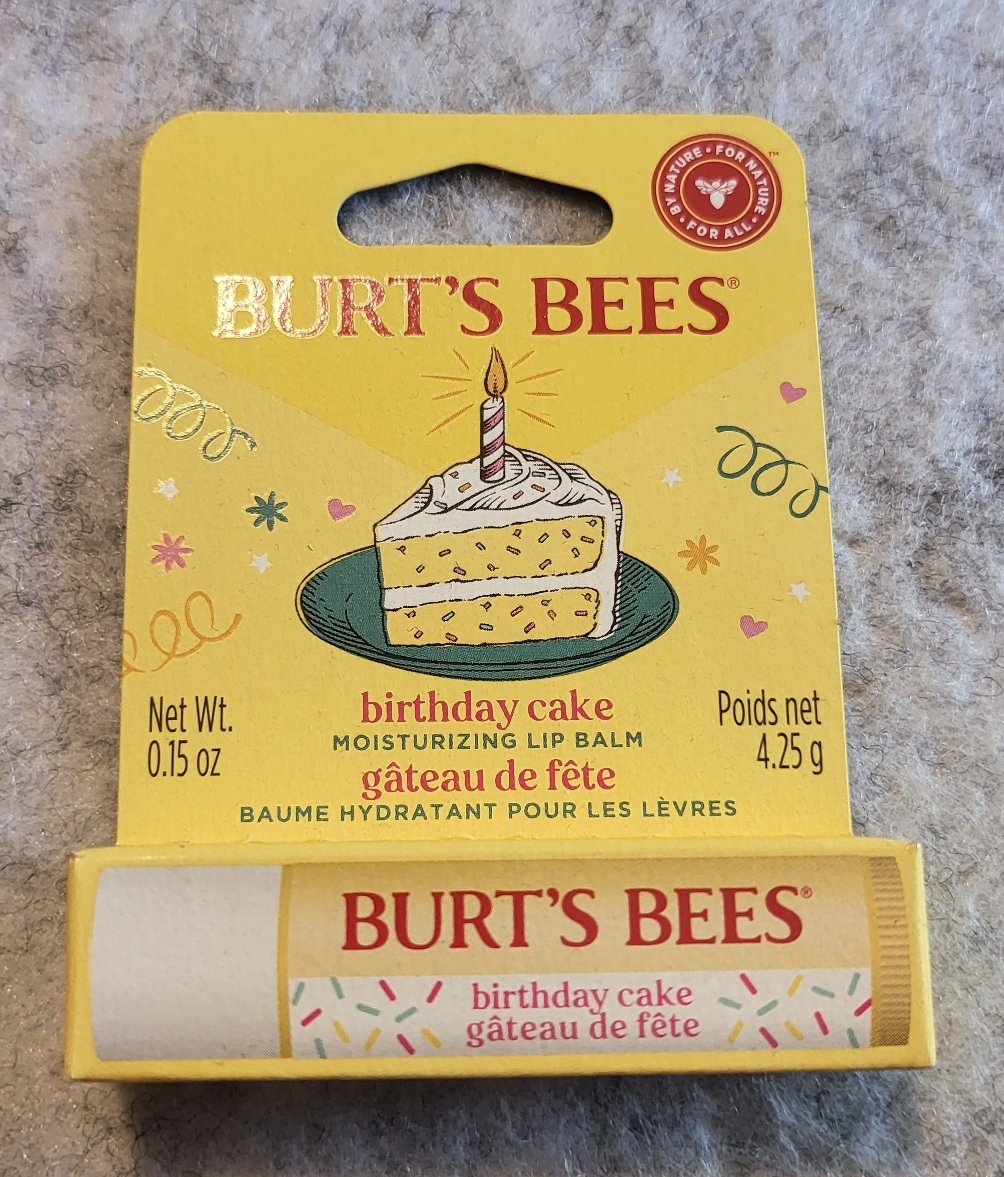 New Burt's Bees Birthday Cake Lip Balm