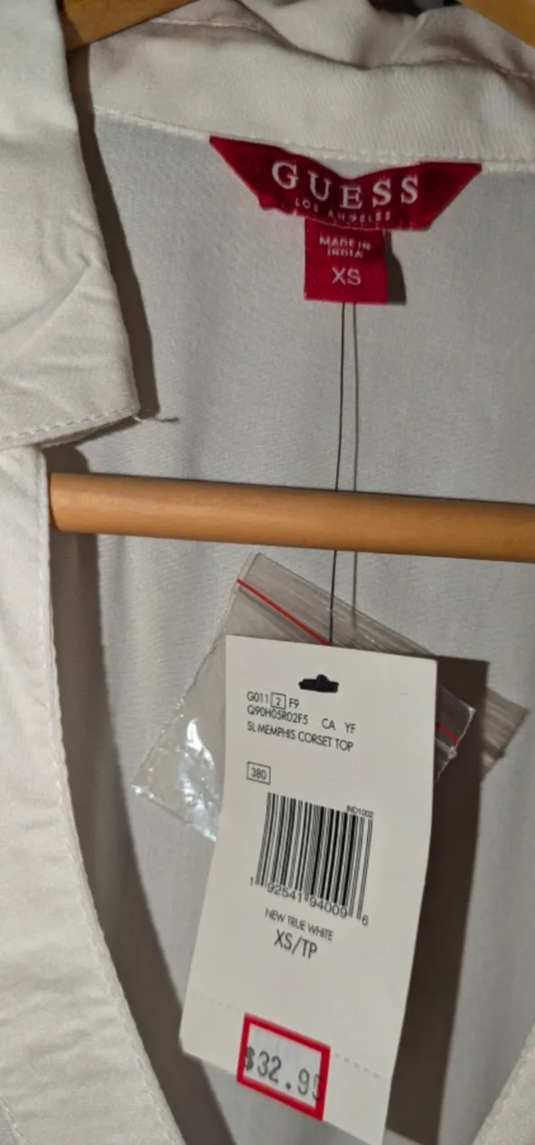 Guess Memphis Corset Top - XS, New with Tags image indicator(2)