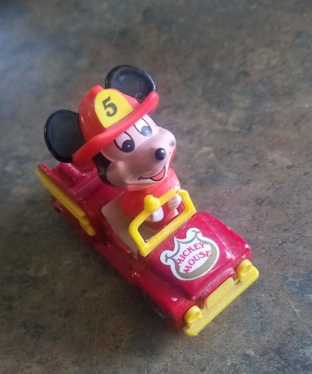 Vintage Walt Disney Fireman Mickey Mouse Die-Cast Toy Fire Truck image indicator(2)