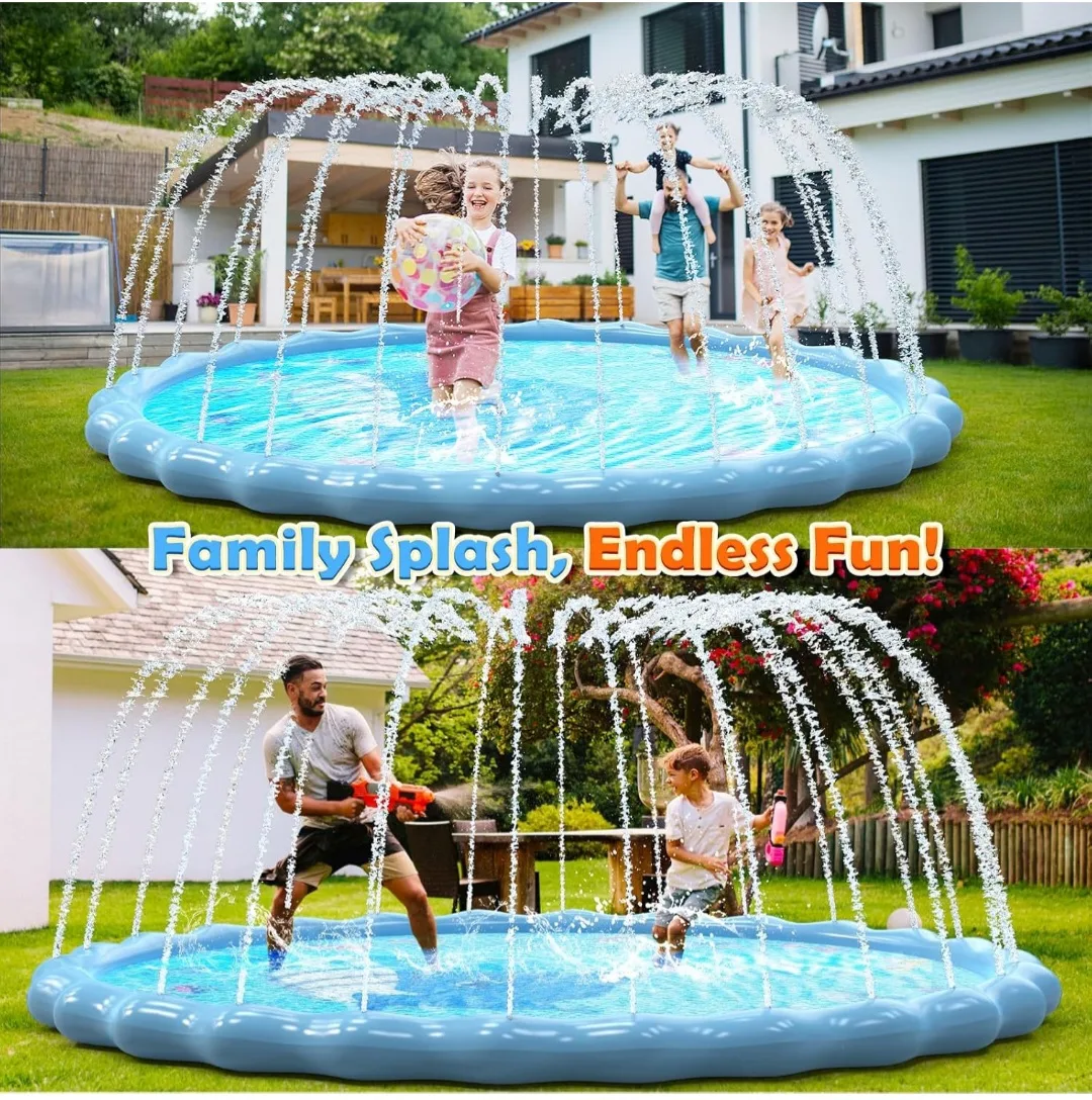 90" Whale Splash Pad - Kids Summer Fun! thumbnail