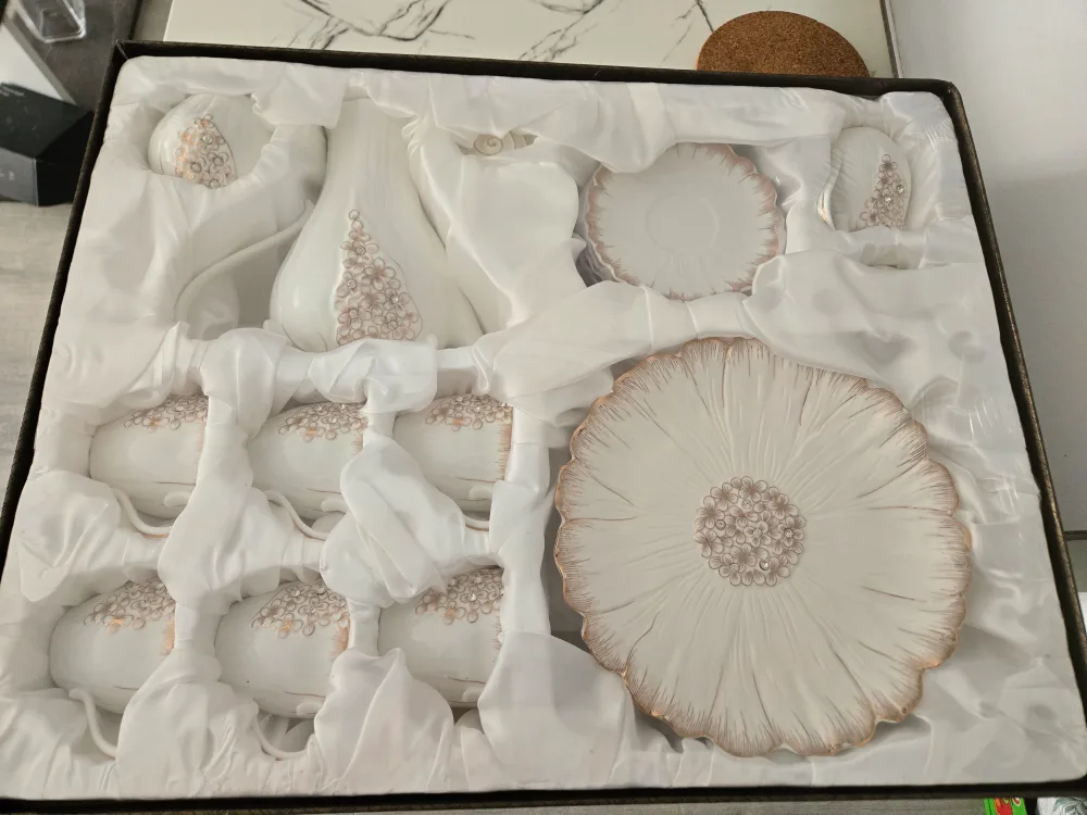 Tea Set - Porcelain with Floral Design thumbnail