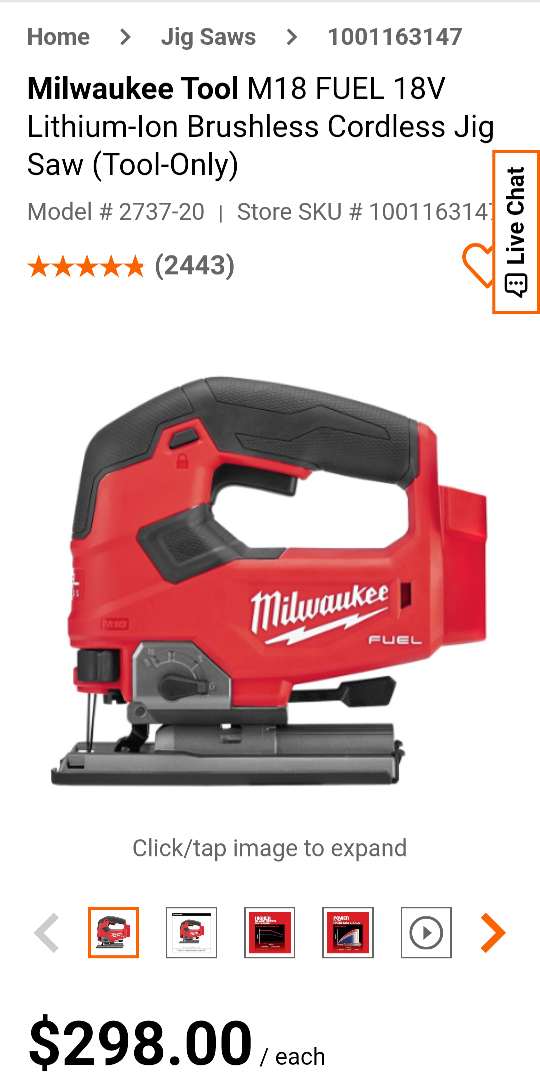MILWAUKEE M18 FUEL (2737-20) D-Handle Jigsaw - photo 2