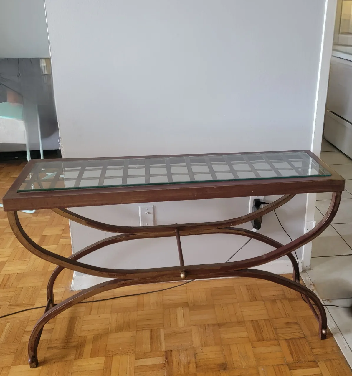 Glass Top Console Table image indicator(2)