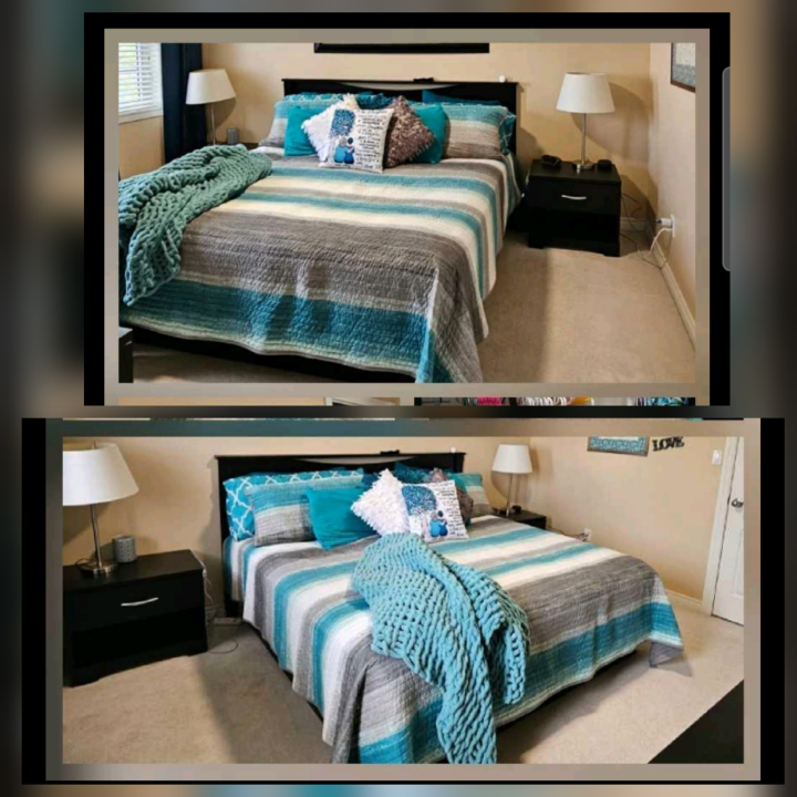 Bedroom Set - Platform King Bed & Nightstands x 2