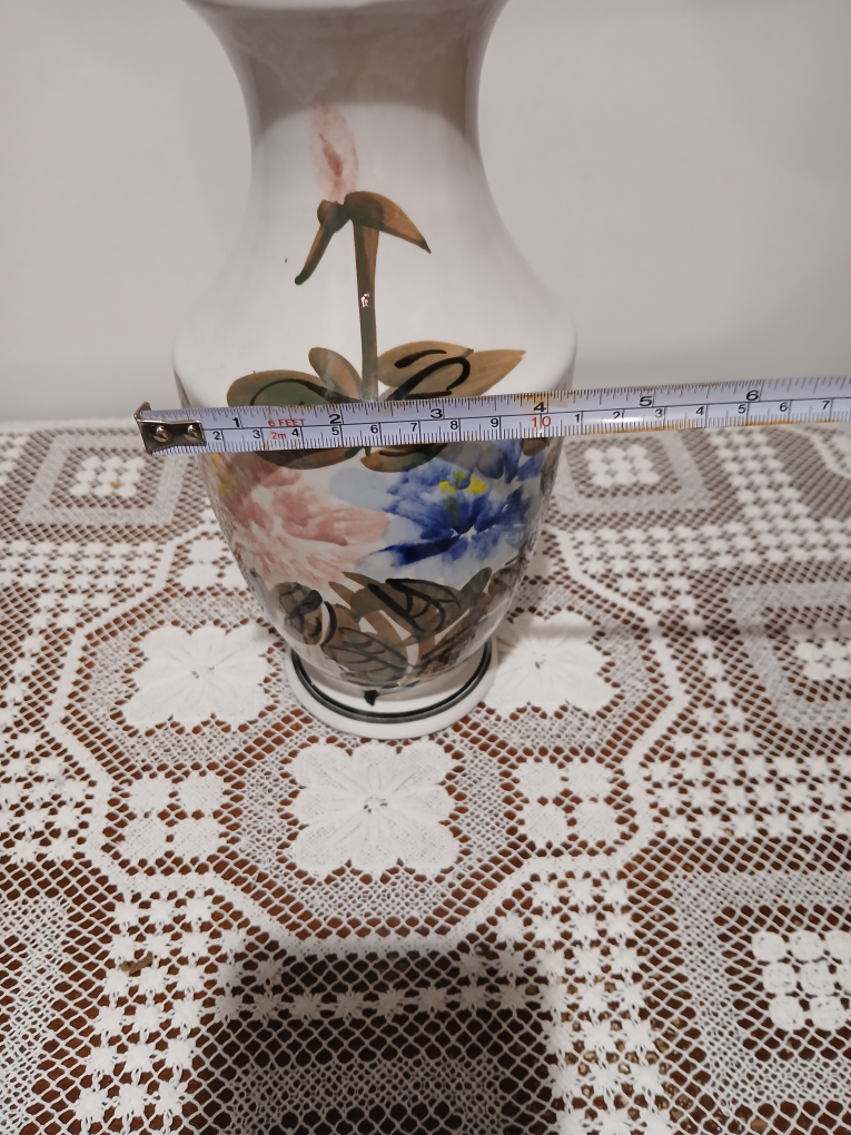 Hand-painted Floral Ceramic Vase - photo 2