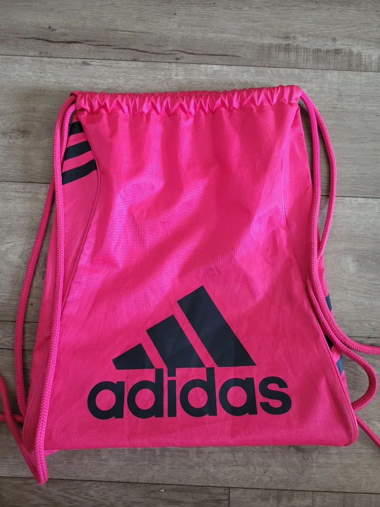 Adidas Pink Drawstring Bag thumbnail