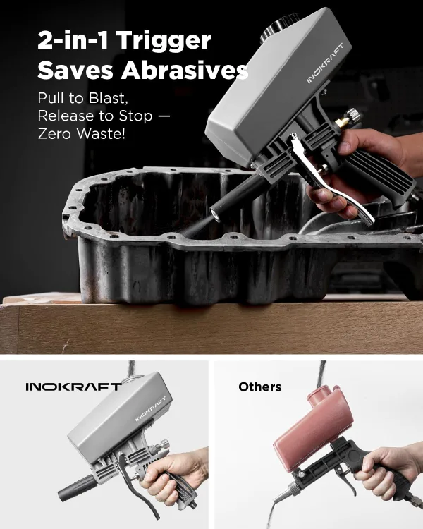 Portable Sand Blaster Gun Kit BNIB image indicator(4)