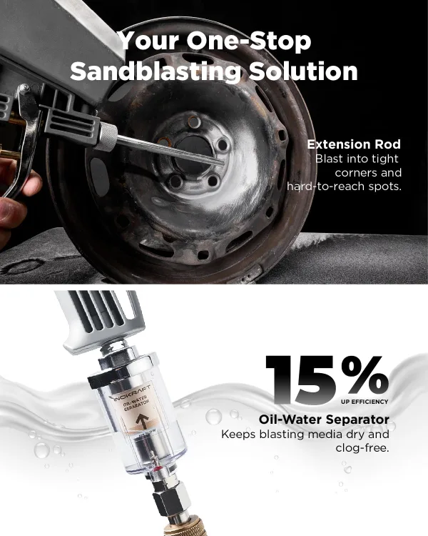 Portable Sand Blaster Gun Kit BNIB image indicator(7)