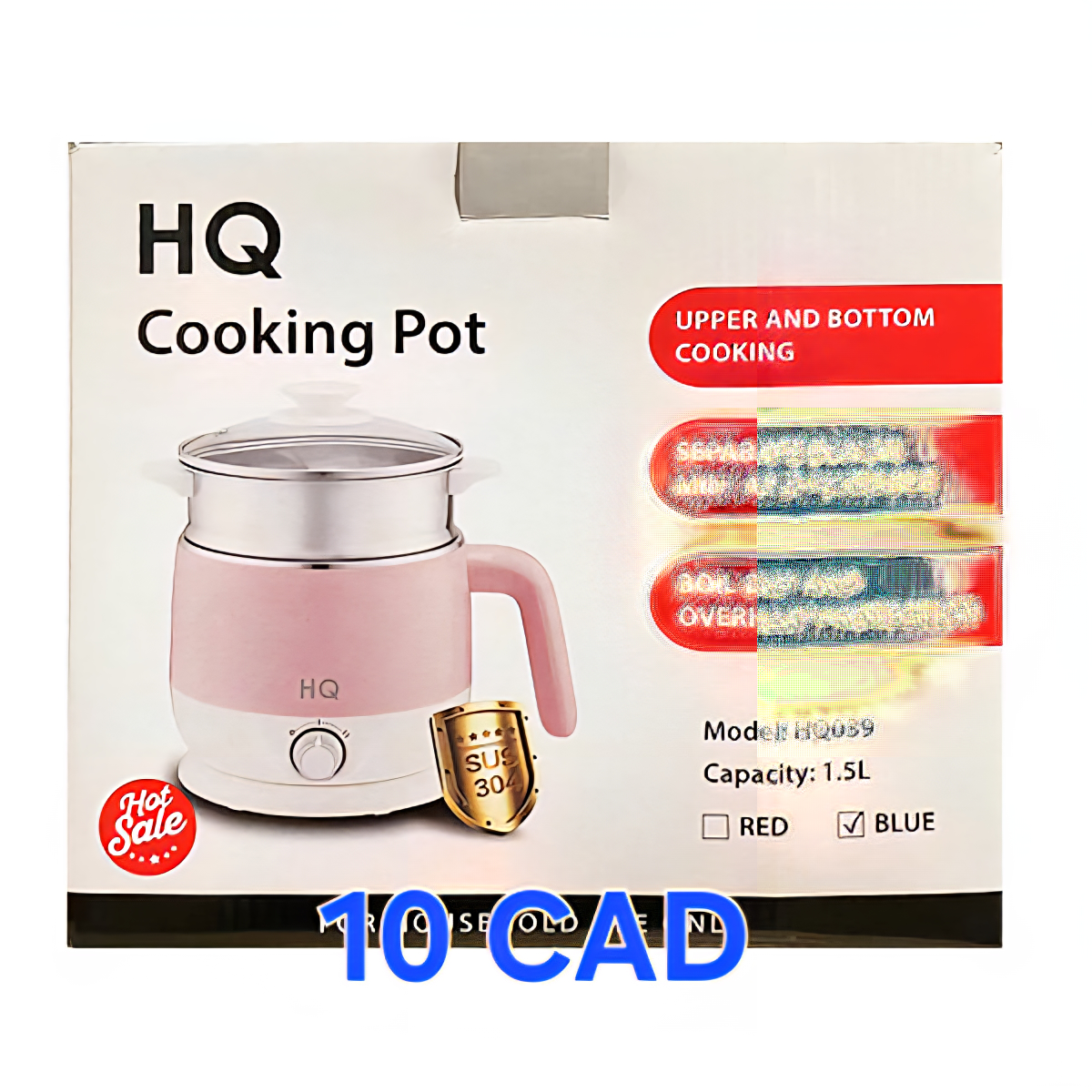 HQ Cooking Pot - 1.5L Capacity, Blue