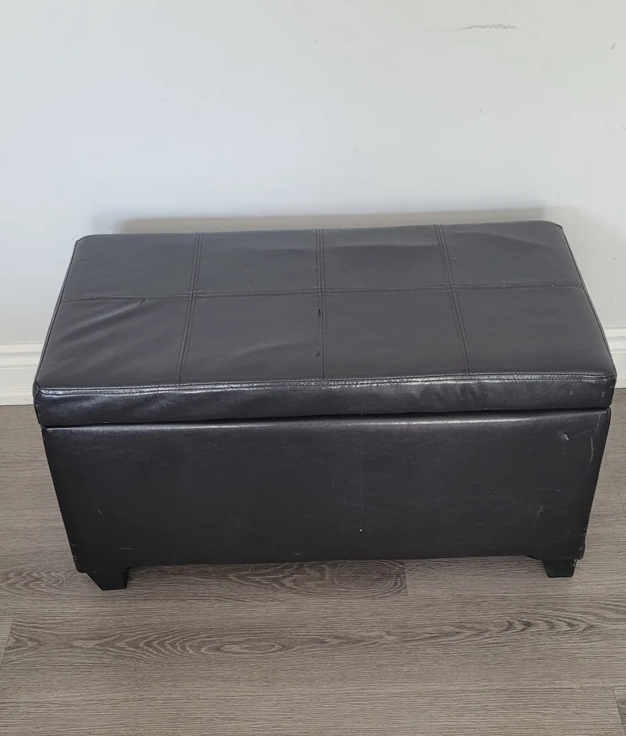 Black Storage Ottoman thumbnail
