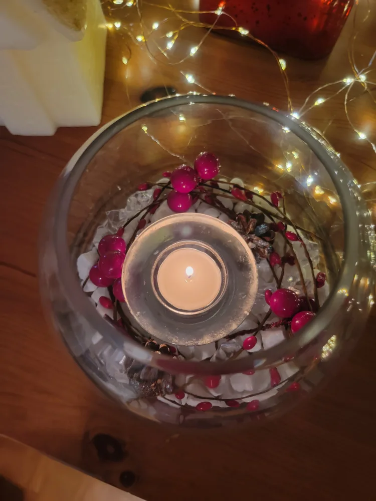 Glass Candle Holder with Decorations image indicator(2)